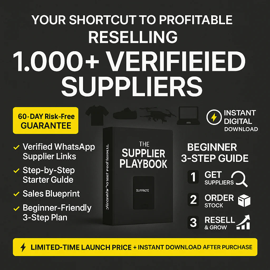 1,000+ Verified Suppliers - Profit £200+ Per item
